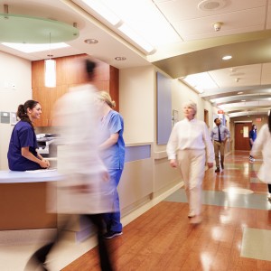 Health professionals walking through one of the best hospitas