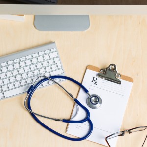 Doctor's working area inside a medical practice