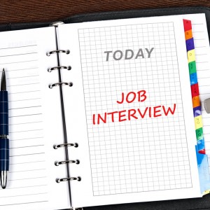 Job interview reminder for a doctor in a diary