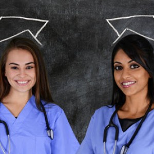 Medical graduates in doctor uniform