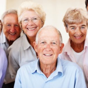 Group of elderly australians smiling