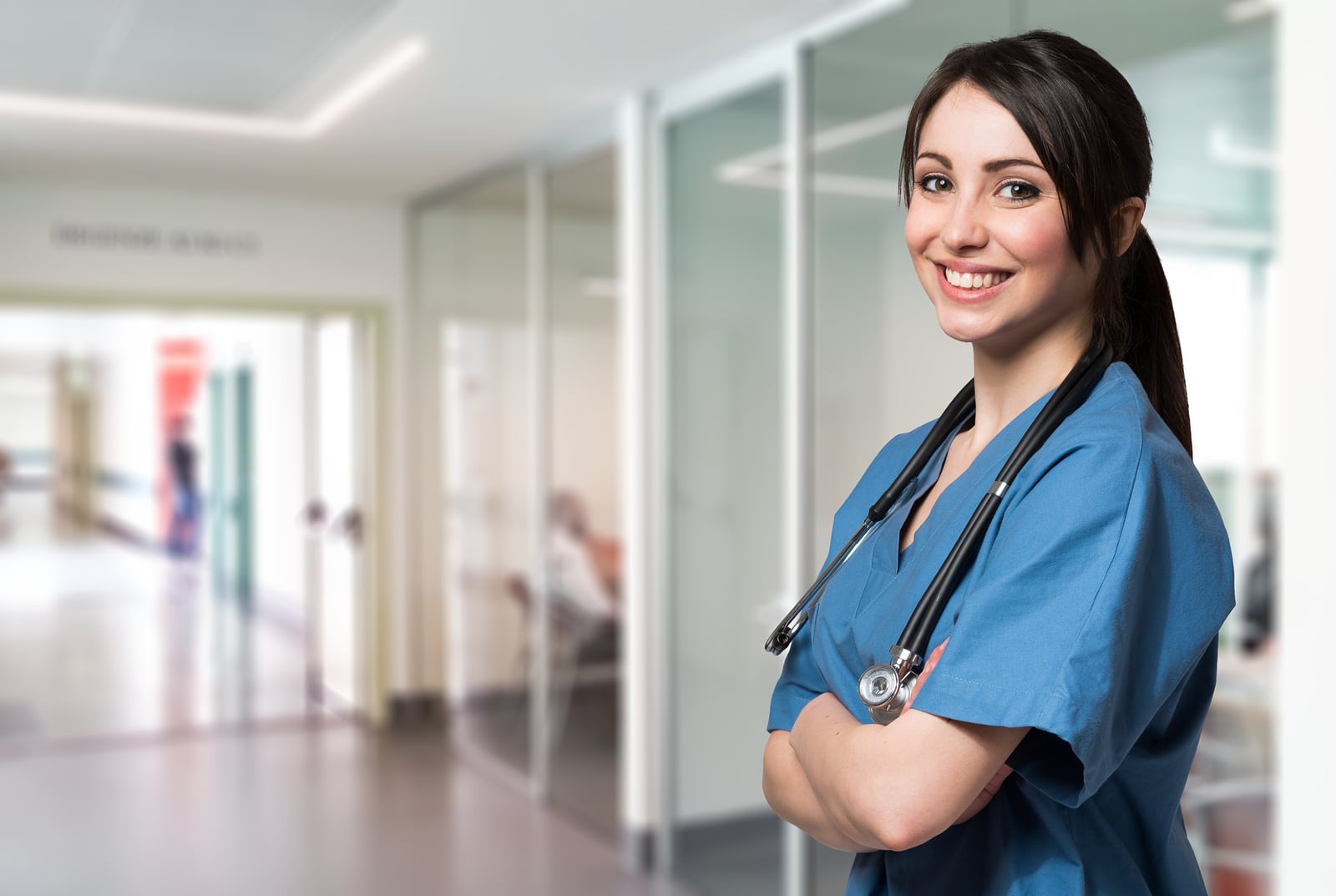 Portrait of a smiling nurse in a hospital